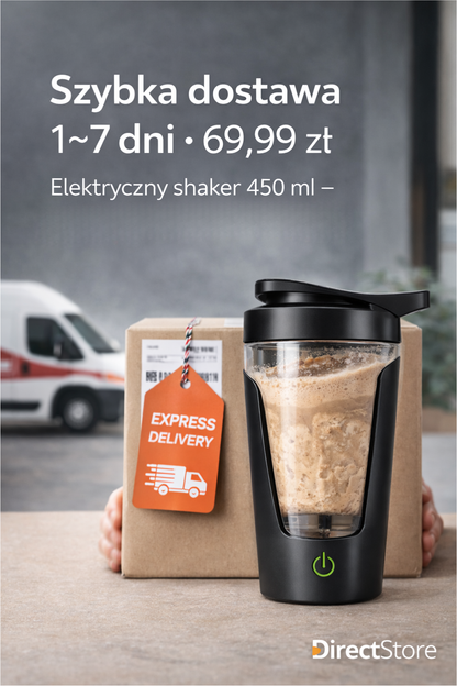 Elektryczny Shaker 450 ml – gładkie białko i kawa bez grudek w kilka sekund