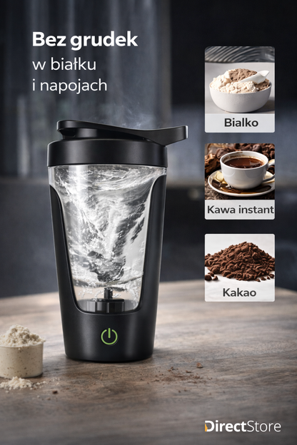 Elektryczny Shaker 450 ml – gładkie białko i kawa bez grudek w kilka sekund
