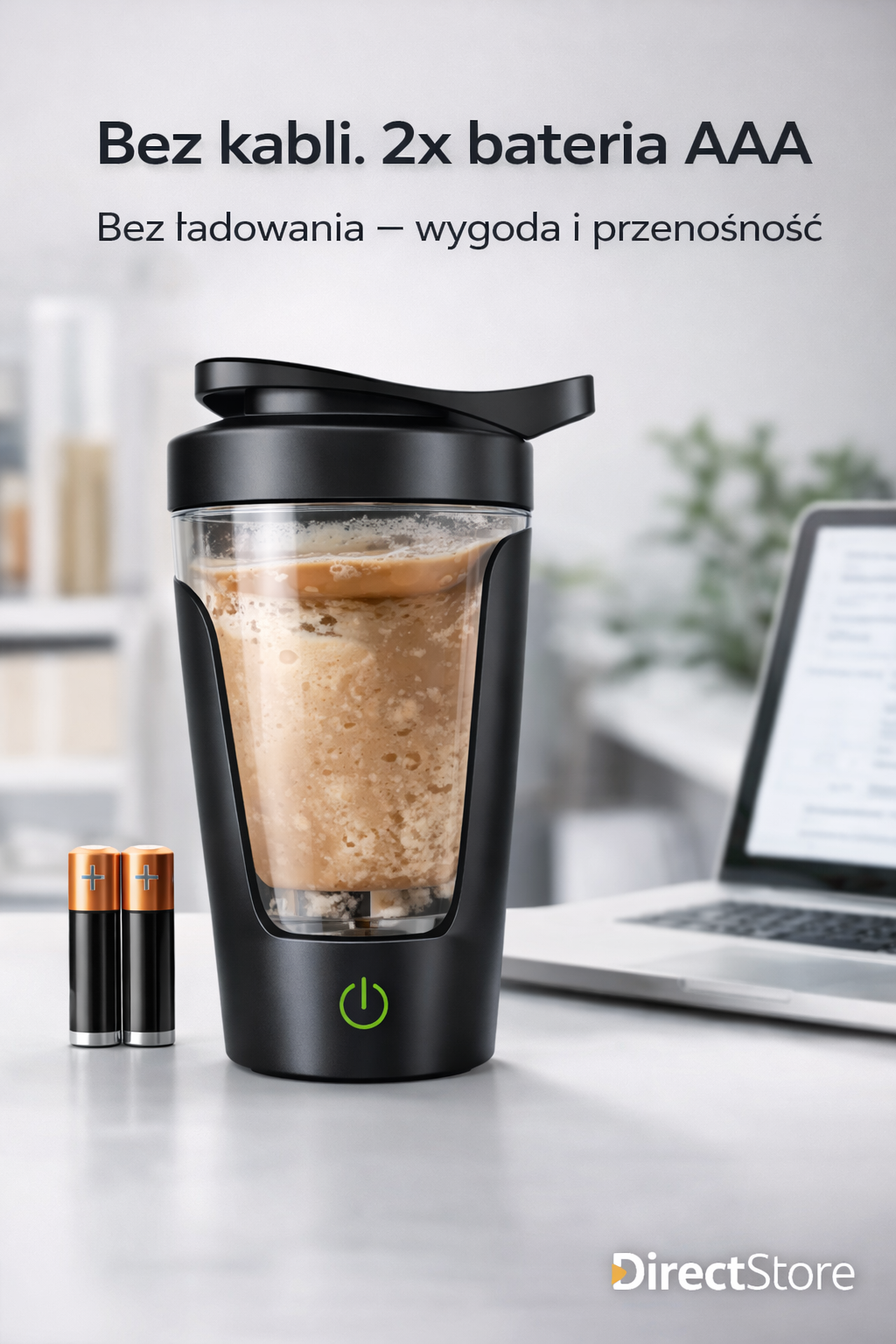 Elektryczny Shaker 450 ml – gładkie białko i kawa bez grudek w kilka sekund